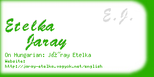 etelka jaray business card